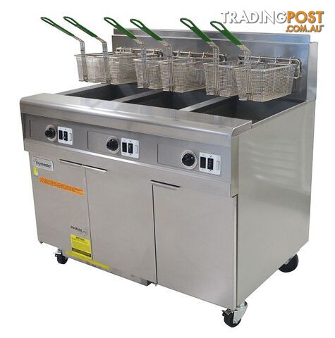Fryers - Frymaster FPP345ESD - 3 x 25L gas fryer with auto filtration - Catering...