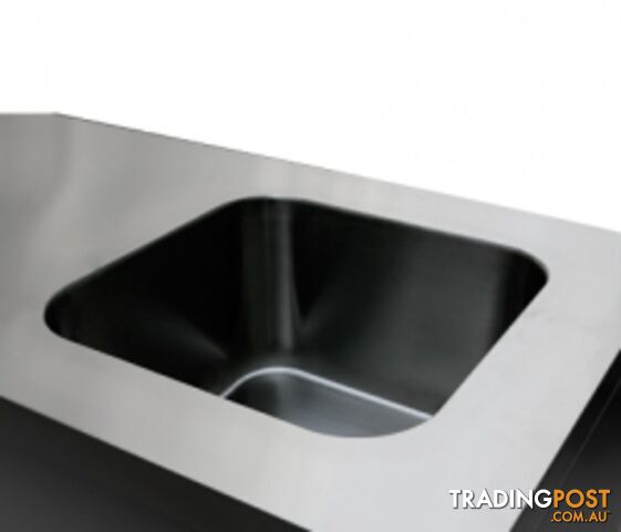 Stainless steel - Brayco CABSINK15 - Stainless Steel Cabinet With Sink (1500mmLx610mmW) - Catering