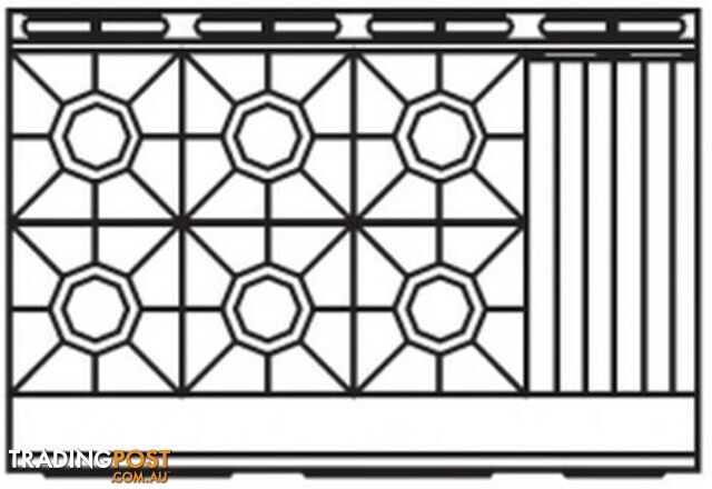 Oven ranges - Luus CRO-6B3C - 6 burner, 300mm chargrill gas oven range - Catering Equipment - photo 2 of 18