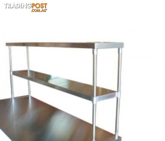 Stainless steel Brayco SF2T550 - 2-Tier Overshelves (550mmLx300mmW) - Catering Equipment