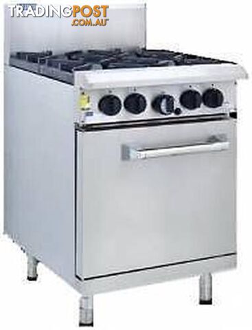 Oven ranges -Luus RS-2B3P - 2 burner, 300mm hotplate gas oven range - Catering Equipment