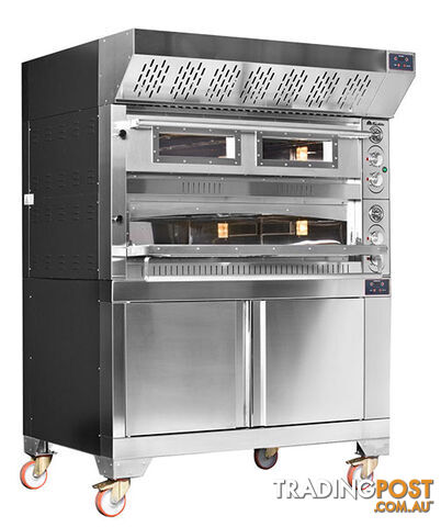 Pizza ovens - Fornitalia MG2 105/70 - Double deck electric pizza oven - Catering Equipment
