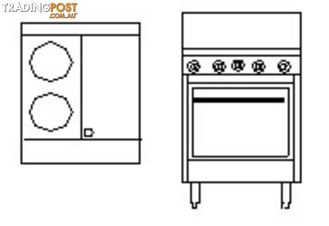 Oven ranges- Goldstein PE-2S-12G-20 - 2 burner, 300mm griddle electric oven...