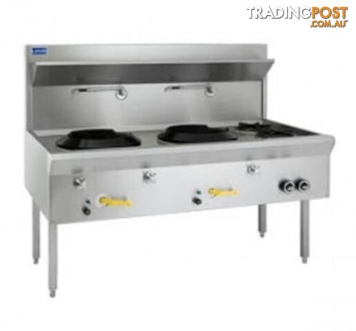 Woks - Luus WF-2C2B - traditional wok 2 chimney, 2 open burners - Catering Equipment