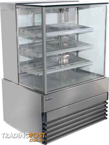 Heated displays - Koldtech KT.SQHCD.12 - 1200mm, 4 tier, square glass - Catering Equipment