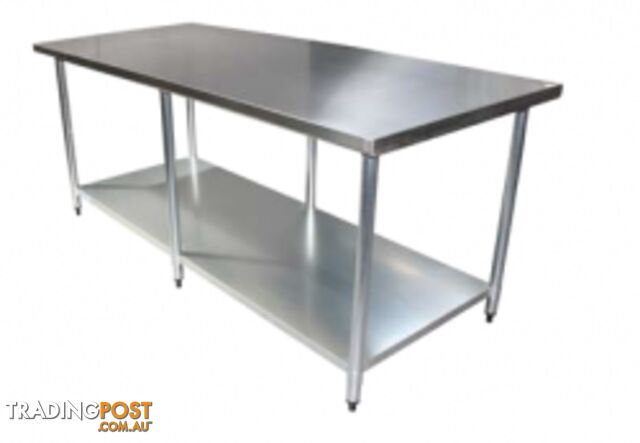 Stainless steel - Brayco 3684 - Wider Island Bench (914mmWx2134mmL) - Catering Equipment