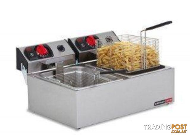 Fryers - Anvil FFA0002 - 2 x 5L bench top electric fryer - Catering Equipment - Restaurant Equipment