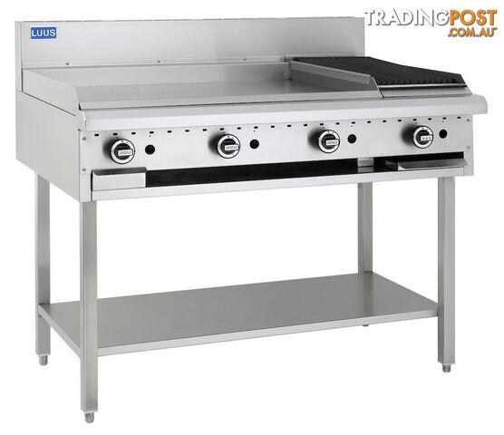 Grills/BBQs - Luus BCH-9P3C - 900mm hotplate, 300mm chargrill - Catering...