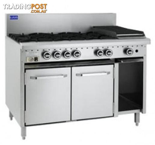 Oven ranges - Luus RS-6B3P - 6 burner, 300mm hotplate gas oven range - Catering Equipment