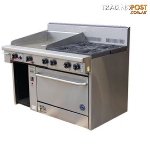 Oven ranges - Goldstein PF-24G-4-28 - 4 gas burner, 600mm griddle static oven...