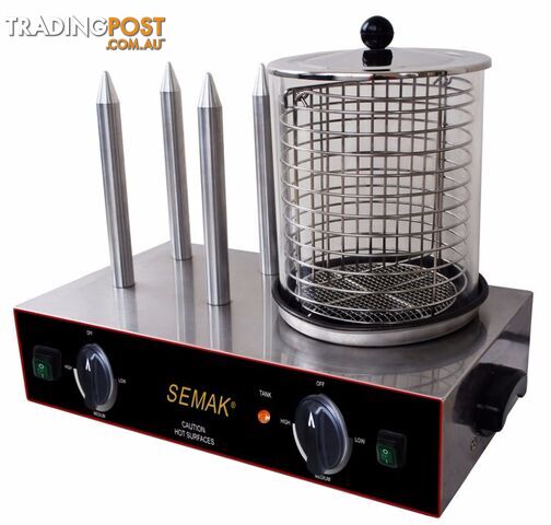 Hot dog machines - Semak HD4S - Hot dog steamer and bun spiker - Catering Equipment - Restaurant