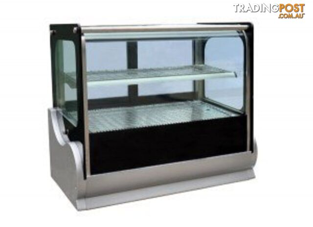 Heated displays - Anvil DGHV0530 - 900mm square glass countertop showcase -...