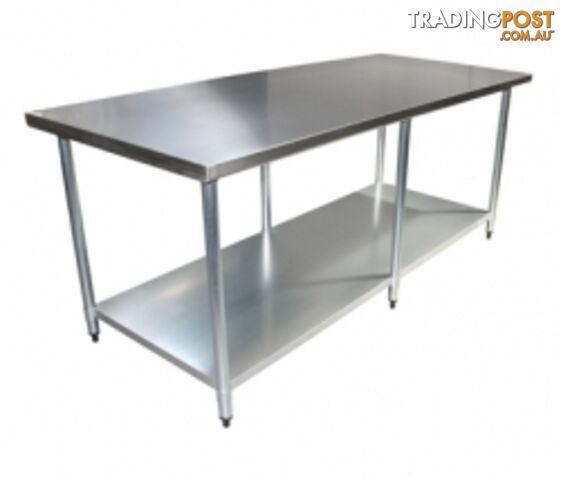 Stainless steel - Brayco 3672 - Flat Top Stainless Steel Bench (914mmWx1829mmL) - Catering Equipment