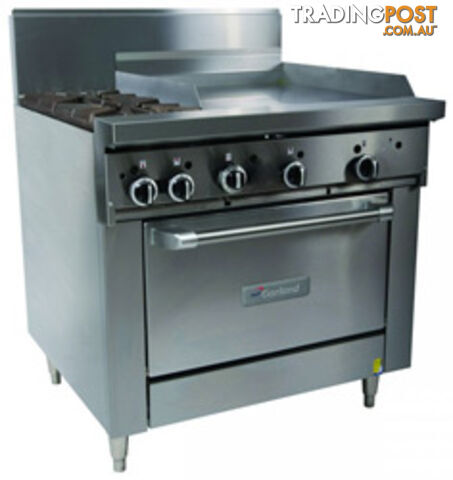 Oven ranges - Garland GFE36-2G24C - 2 burners, 600mm griddle gas convection oven range - Catering