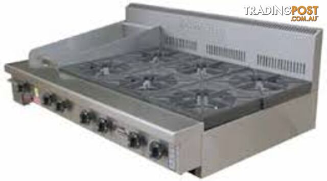Cooktops - Goldstein PFB-24G-4 - 4 gas burners cooktop, 600mm griddle - Catering Equipment