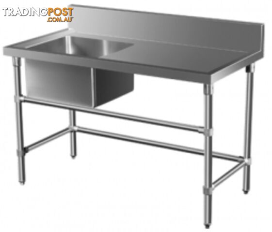 Stainless steel - Brayco SS-L - Stainless Steel Single Bowl Sink (700mmWx1350mmL) - Catering
