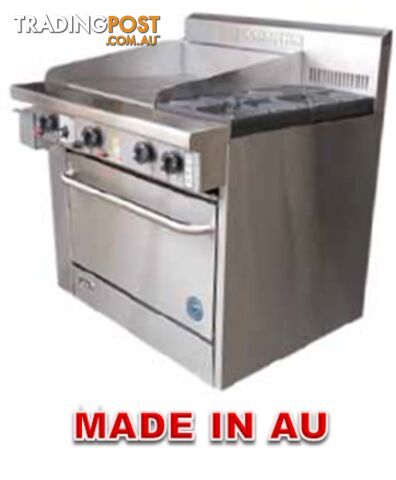 Oven ranges - Goldstein PF-24G-2-28FF - 2 gas burners, 600mm griddle fan-forced...