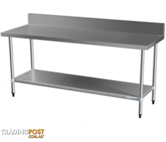 Stainless steel - Brayco 2000SP - Splashback Stainless Steel Bench(700mmWx2000mmL) - Catering