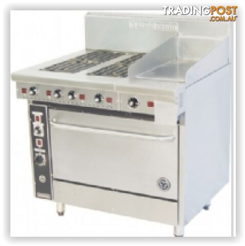 Oven ranges- Goldstein PE-4S-12G-28 - 4 burner, 300mm griddle electric oven...