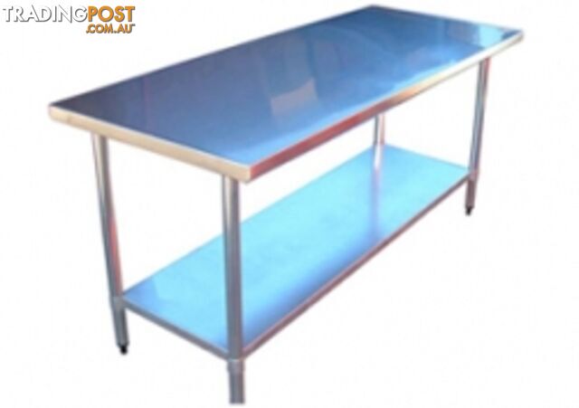 Stainless steel - Brayco 1830 - Flat Top Stainless Steel Bench (457mmWx762mmL) - Catering Equipment