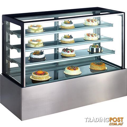 Heated displays - Exquisite CDW1200 -1200mm square glass cabinet - Catering Equipment