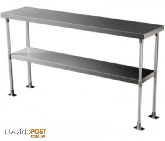 Stainless steel - Brayco SF2T1450 - 2-Tier Overshelf (1450mmLx300mmW) - Catering Equipment