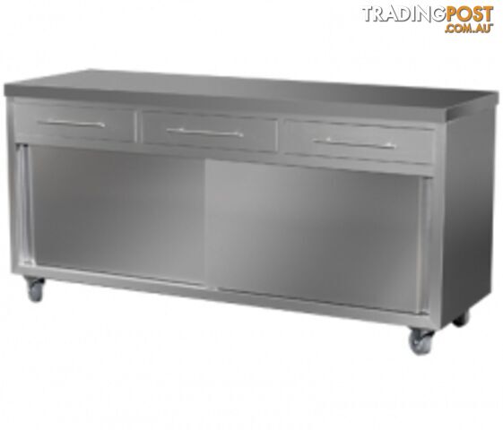 Stainless steel - Brayco CAB1800 - Stainless Steel Indoor Cabinet (1800mmLx610mmW) - Catering