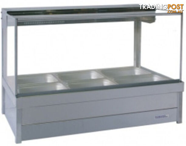 Bain maries - Roband S23/RD - 3 module square glass hot food bar - Catering Equipment - Restaurant