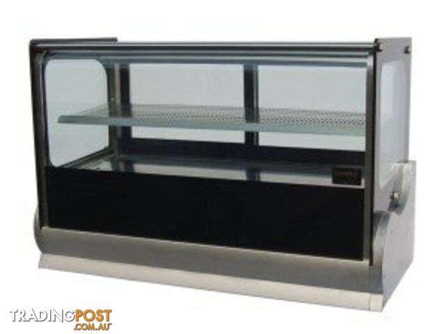 Heated displays - Anvil DGHV0550 - 1500mm square glass countertop showcase -...