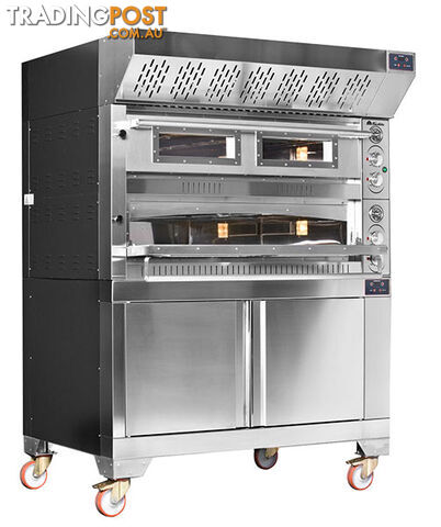Pizza ovens - Fornitalia MG2 70/105 - Double deck electric pizza oven - Catering...