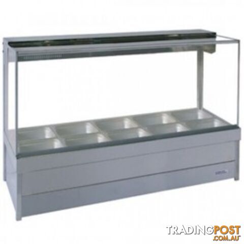 Bain maries - Roband S25/RD - 5 module square glass hot food bar - Catering Equipment - Restaurant