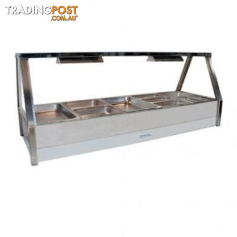 Bain maries - Roband E25/RD - 5 module straight glass hot food bar - Catering Equipment - Restaurant