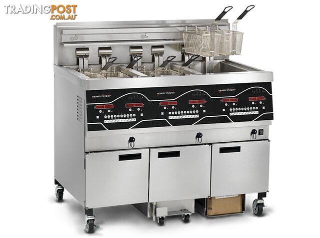 Fryers - Henny Penny EEG-243 - Triple pan fully programmable gas fryer - Catering Equipment