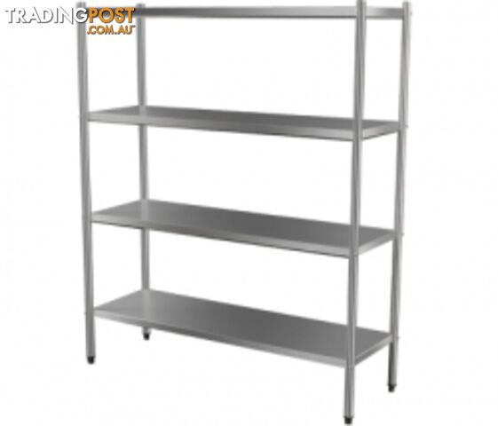Stainless steel - Brayco SF4T12 - 4-Tier Stainless Steel Shelf (1200mmLx510mmW) - Catering Equipment