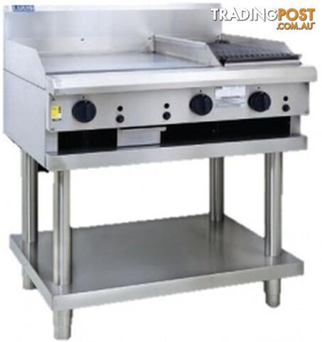 Grill/BBQs - Luus CS-6P3C - 600mm hotplate, 300mm chargrill - Catering Equipment