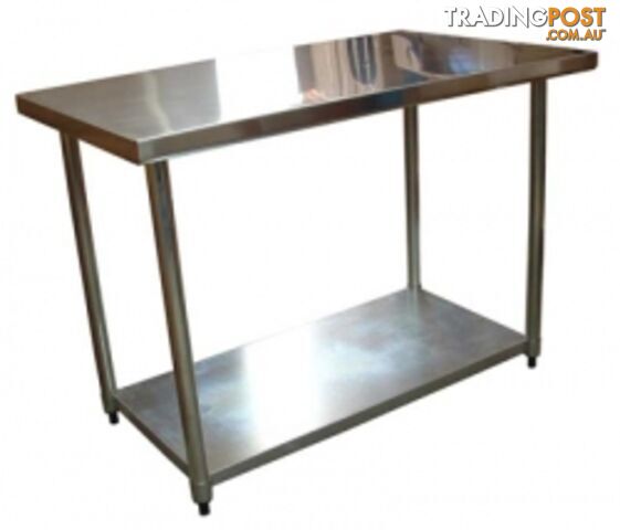 Stainless steel - Brayco 3048 - Flat Top Stainless Steel Bench (762mmWx1219mmL) - Catering Equipment