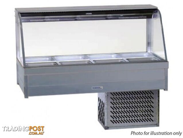 Refrigeration - Roband CRX24RD - 4 module curved glass cold foodbar - Catering...