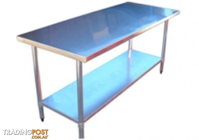 Stainless steel - Brayco 1824 - Flat Top Stainless Steel Bench (457mmWx610mmD) - Catering Equipment