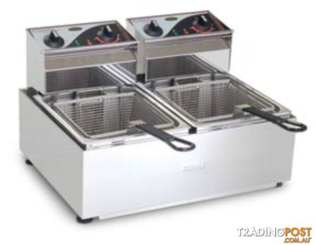 Fryers - Roband F25 - Countertop double pan 2 x 5L 15amp - Catering Equipment - Restaurant Equipment