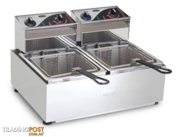 Fryers - Roband F25 - Countertop double pan 2 x 5L 15amp - Catering Equipment - Restaurant Equipment