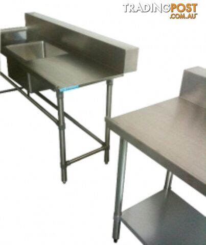 Stainless steel - Brayco DISHOUT - Stainless Steel Outlet Bench (700mmWx1800mmL) - Catering