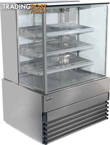 Heated displays - Koldtech KT.SQHCD.9 - 900mm, 4 tier, square glass - Catering Equipment