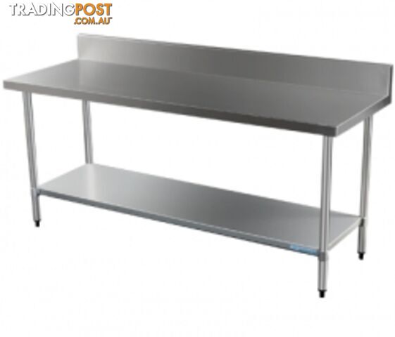 Stainless steel - Brayco 1800SP - Splashback Stainless Steel Bench (700mmWx1800mmL) - Catering