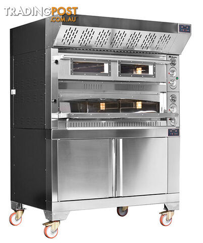 Pizza ovens - Fornitalia MG2 86/62 - Double deck electric pizza oven - Catering Equipment