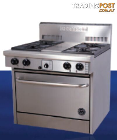 Oven ranges - Goldstein PFC-4-28E - 4 gas burners, 711mm electric convection...