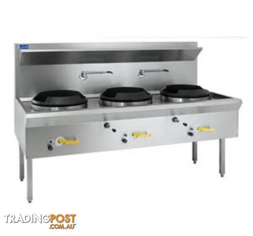 Woks - Luus WL-2C2B - dual waterless wok with 2 open burners - Catering Equipment