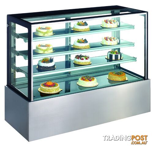 Refrigeration - Cake displays - Exquisite CDC1200 - 1200mm square glass display cabinet - Catering