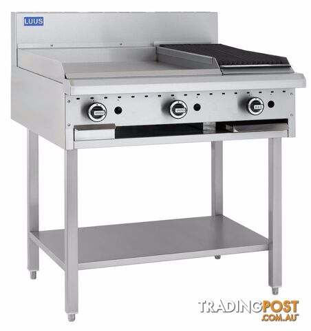 Grill/BBQs - Luus BCH-6P3C - 600mm hotplate, 300mm chargrill - Catering Equipment