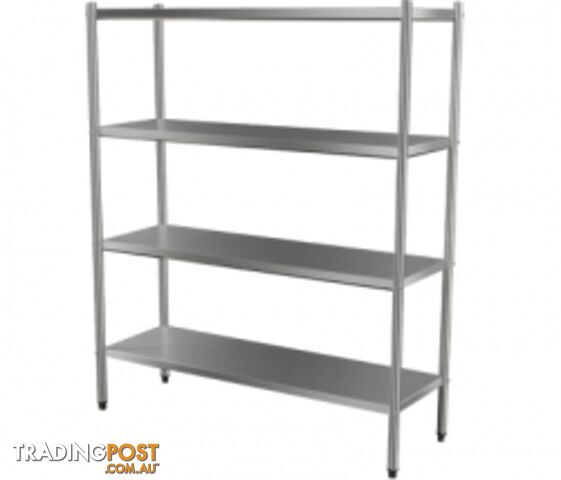 Stainless steel - Brayco SF4T9 - 4-Tier Stainless Steel Shelf (900mmLx510mmW) - Catering Equipment