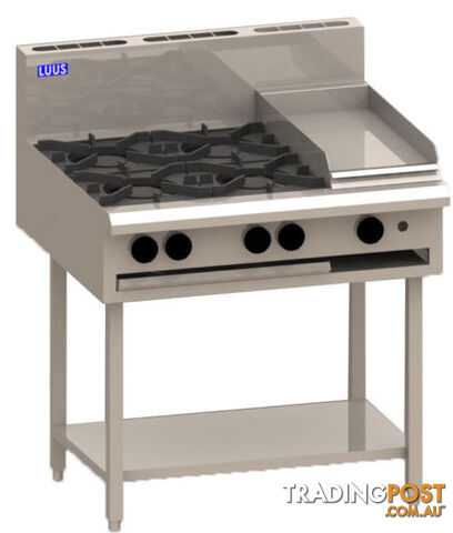 Cooktops - Luus BCH-4B3P - 4 burner, 300mm hotplate cooktop - Catering Equipment